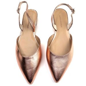 Banana Republic | Rose Gold Metallic Sling Back